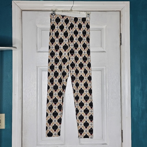 2 Pairs Christmas Leggings OSFA - Picture 8 of 16